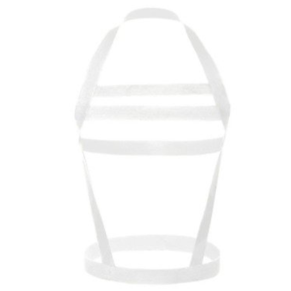 Suspensório Arnês Masculino em Elástico Branco Com Cinto - Image 3