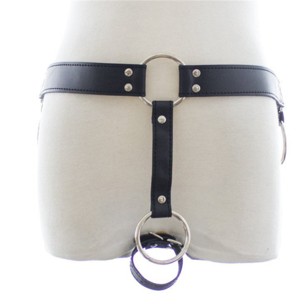 Cinto Masculino Preto com Anel Peniano 6 Cm e Escroto - Image 2