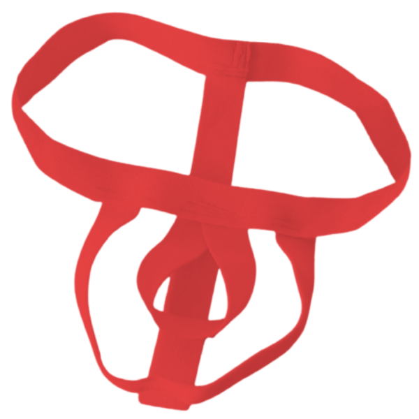 Anel Peniano Com Cueca Elástica Jockstrap Vermelho - Image 3