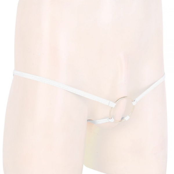 Anel Peniano 6 Cm Calcinha Masculina 2 Tiras Elástico Branco - Image 3