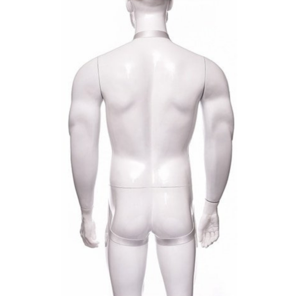 Arreio Arnês Masculino em Elástico Branco Com Anel 6 Cm Peniano - Image 2