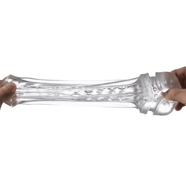 Masturbador lanterna Texturizada Em Silicone Transparente - Image 2