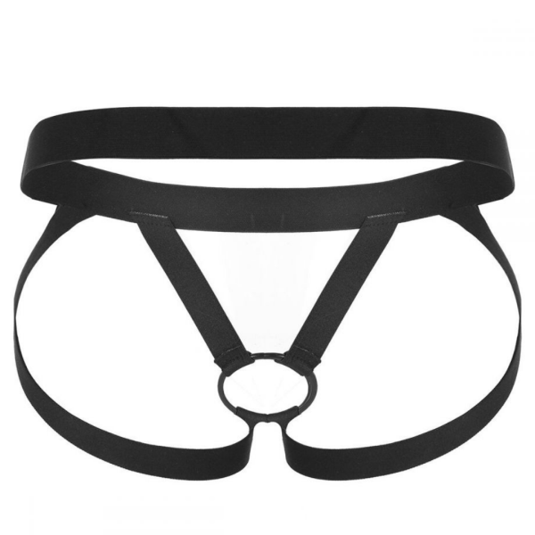 Cueca Masculina Jockstap em Elástico Preto com Anel Peniano 4,5 Cm - Image 5