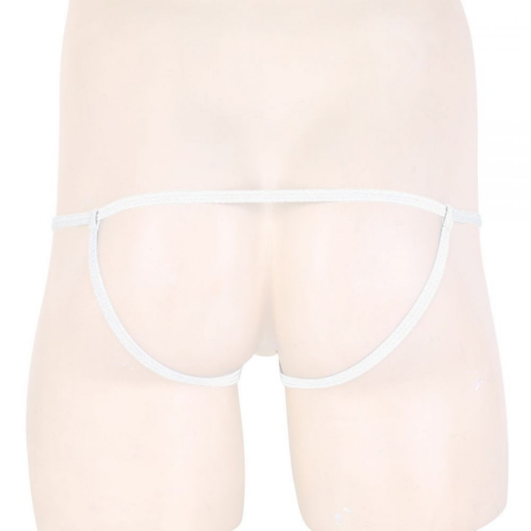 Anel Peniano 6 Cm Calcinha Masculina 2 Tiras Elástico Branco - Image 2