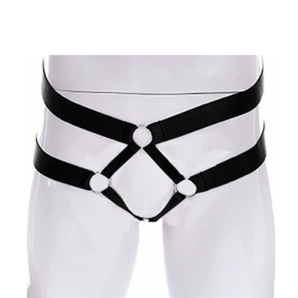 Cueca Em Elástico Preto Masculino Jockstap e Regulagem