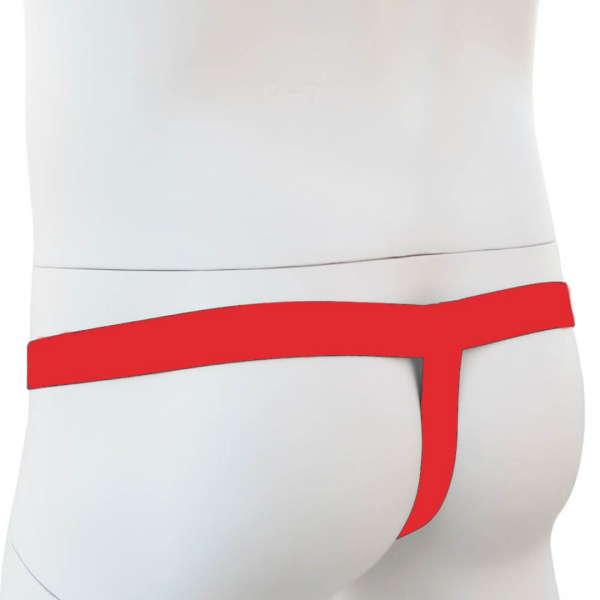 Anel Peniano Com Cinto Jockstrap Masculino Em Elástico Vermelho - Image 2