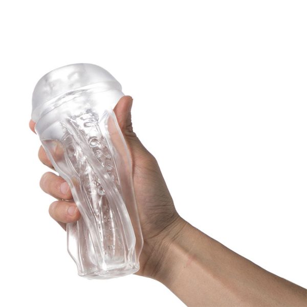 Masturbador lanterna Texturizada Em Silicone Transparente - Image 5