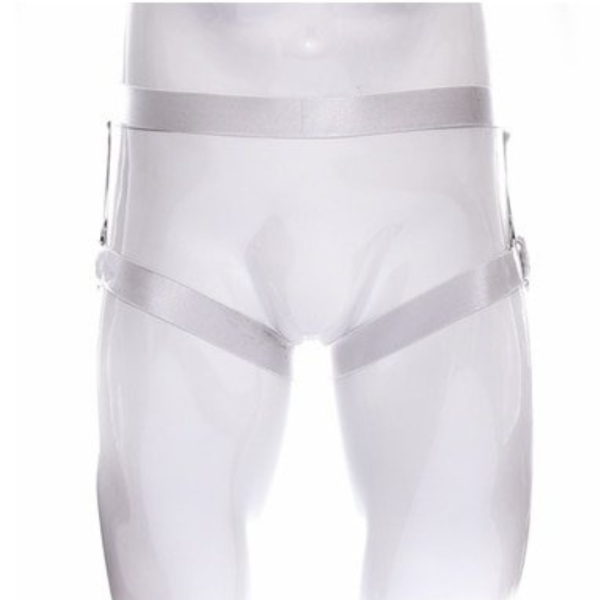 Cueca Masculina Jockstap em Elástico Aberta Branco