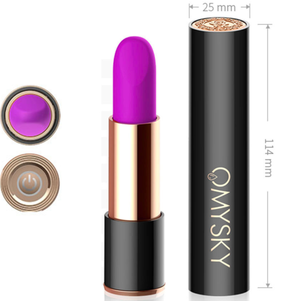 Vibrador em Formato Batom Discreto 10 Velocidades - OMYSKY