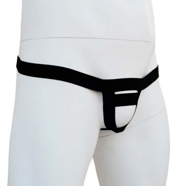 Anel Peniano Com Cinto Jockstrap Masculino Em Elástico Preto - Image 3