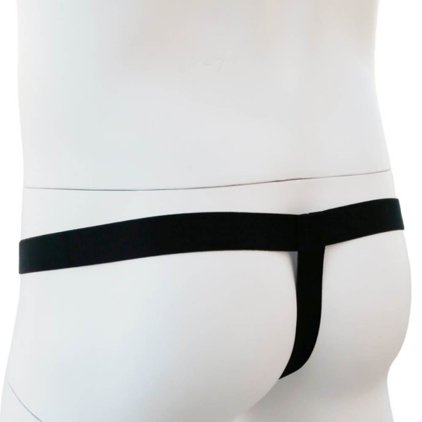 Anel Peniano Com Cinto Jockstrap Masculino Em Elástico Preto - Image 4