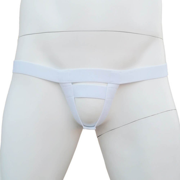 Anel Peniano Com Cinto Jockstrap Masculino Em Elástico Branco