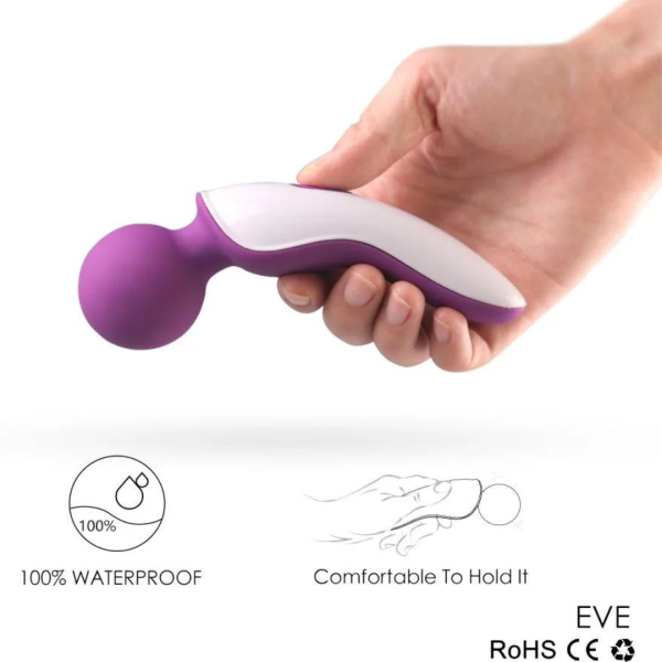 Vibrador Massageador Eve Varinha Magica Prata Estimulador de Clitóris - Image 4
