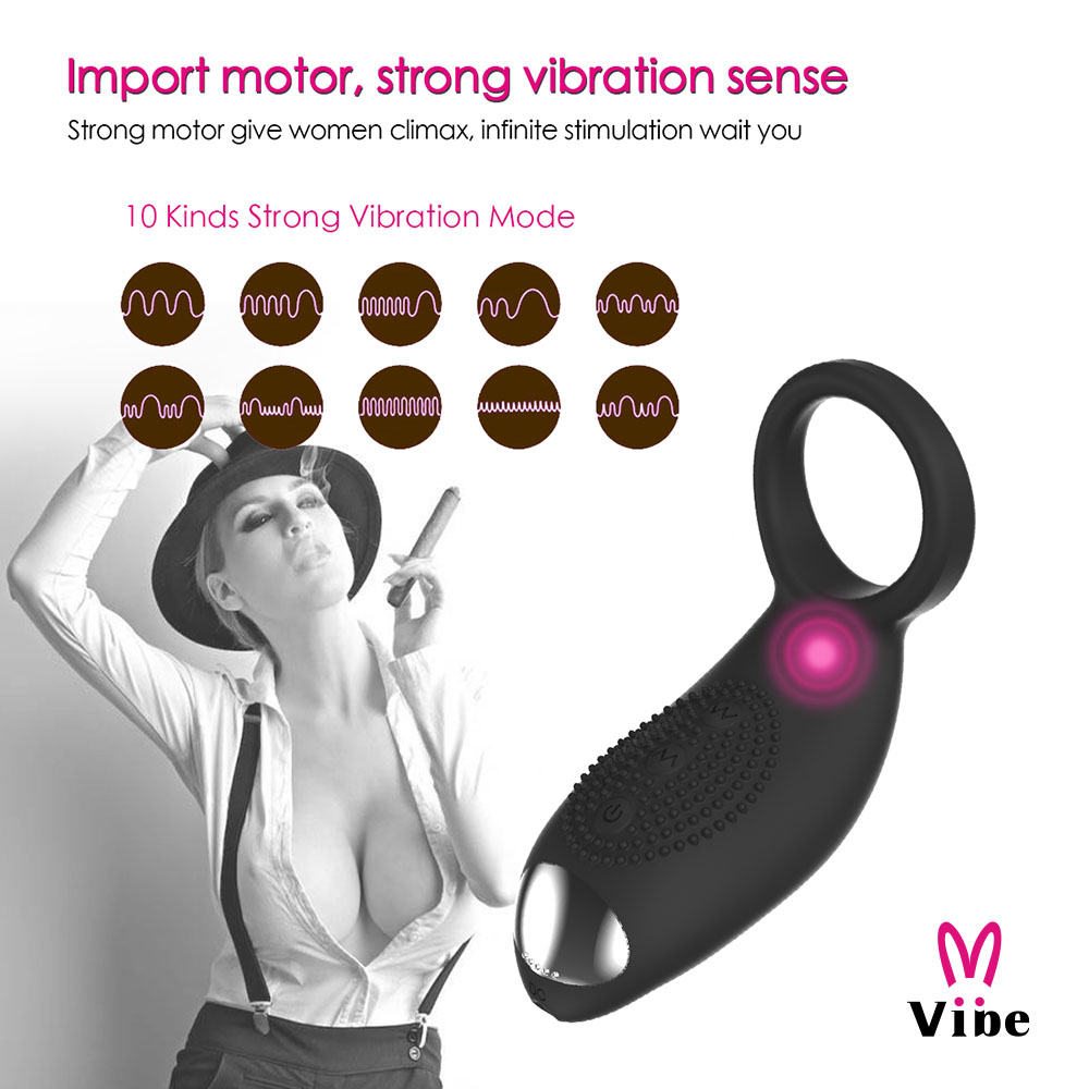 Anel Peniano Com Estimulador Multivelocidade Recarregável - Imagem 8