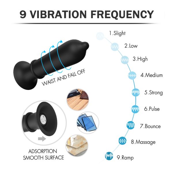 Plug Anal Silicone com Vibrador Bullet Controle Remoto Titi RCT - Image 4