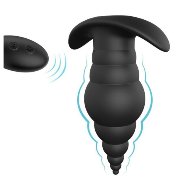 Plug Anal Em Silicone e Vibrador Bullet Cupid RCT 9 Velocidades - Image 6