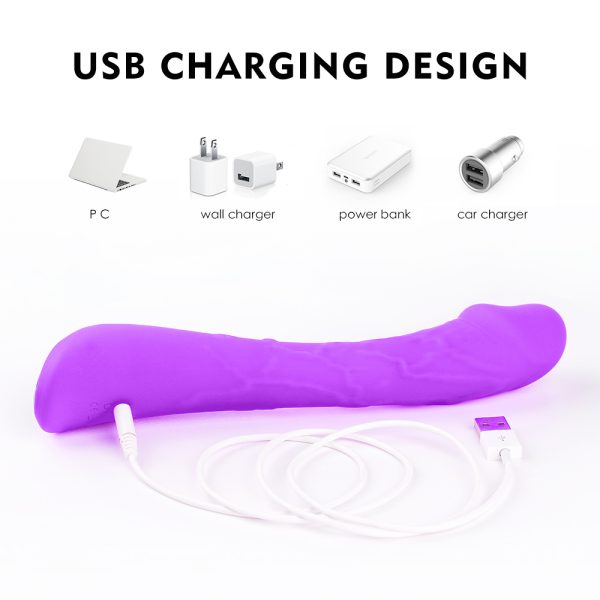 Vibrador Estimulador Ponto G Macio Sunshine Roxo 9 Vibrações - Image 6
