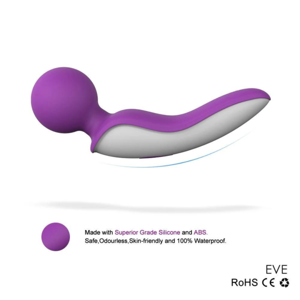 Vibrador Massageador Eve Varinha Magica Prata Estimulador de Clitóris - Image 3