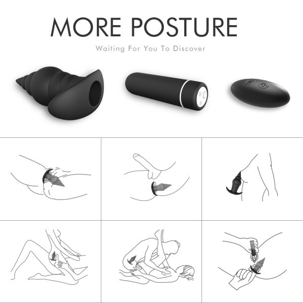 Plug Anal Em Silicone e Vibrador Bullet Cupid RCT 9 Velocidades - Image 7