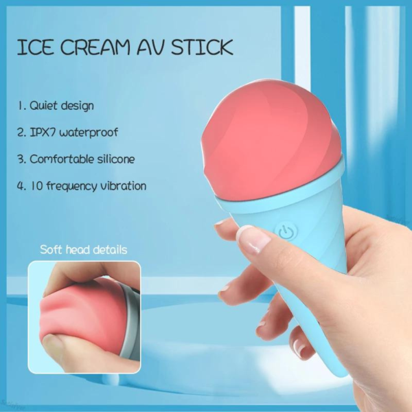 Vibrador com de Formato Sorvete com 10 Vibração Recarregável - Image 5