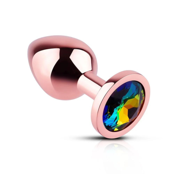 Plug Anal Metalizado em Aço Com Pedra Colorida - Image 3