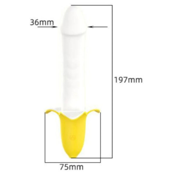 Vibrador Vai e Vem Formato Banana 10 Vibração Recarregável - Image 2