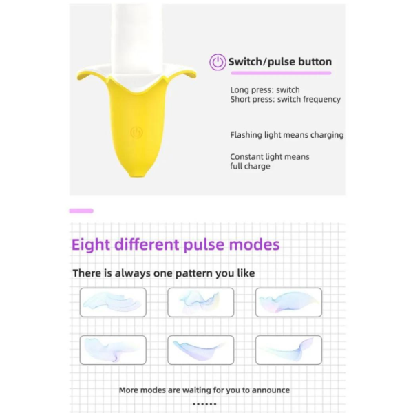 Vibrador Vai e Vem Formato Banana 10 Vibração Recarregável - Image 5