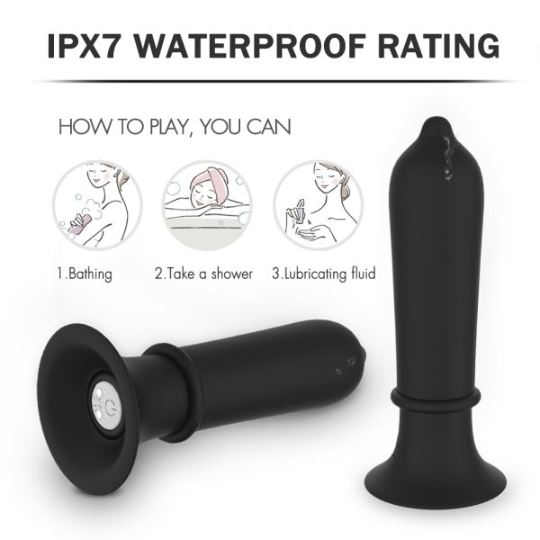 Plug Anal Silicone com Vibrador Bullet Controle Remoto Titi RCT - Image 3