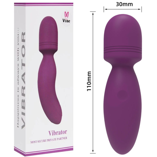 Mini Vibrador Massageador Recarregável Com 10 Velocidades