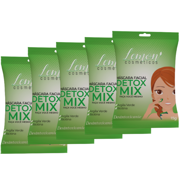 KIT 05 Mascara Facial Detox Argila Verde - Lemon Cosmeticos - Image 4