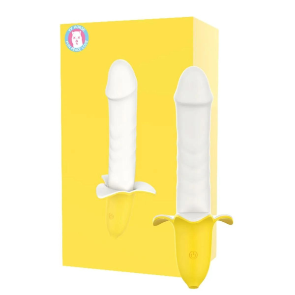 Vibrador Vai e Vem Formato Banana 10 Vibração Recarregável