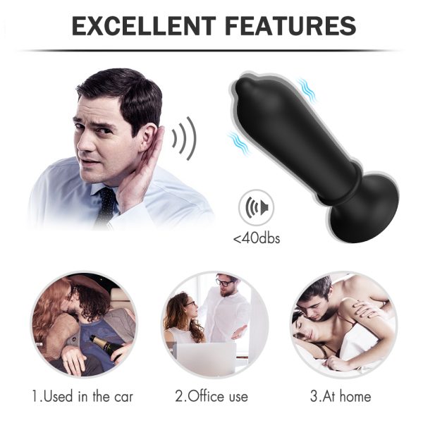 Plug Anal Silicone com Vibrador Bullet Controle Remoto Titi RCT - Image 7