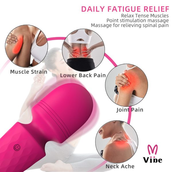 Massageador Mini Varinha Magica Recarregavel Com 10 Vibração - Image 2