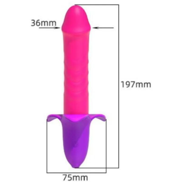 Vibrador Vai e Vem Formato Banana Pink com 10 Vibrações USB - Image 5