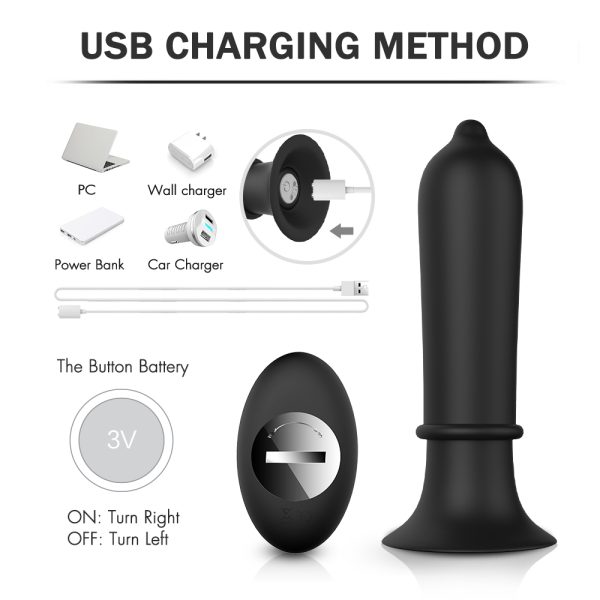Plug Anal Silicone com Vibrador Bullet Controle Remoto Titi RCT - Image 2