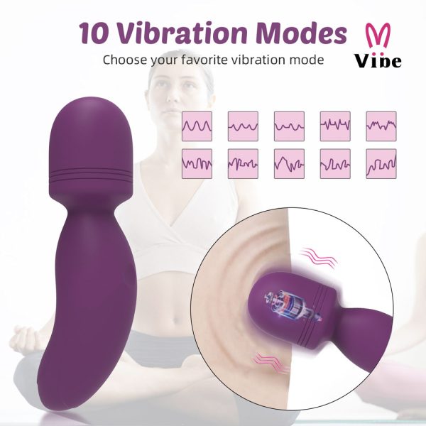 Mini Vibrador Massageador Recarregável Com 10 Velocidades - Image 6