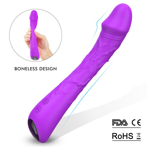 Vibrador Estimulador Ponto G Macio Sunshine Roxo 9 Vibrações - Image 5