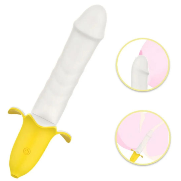 Vibrador Vai e Vem Formato Banana 10 Vibração Recarregável - Image 4