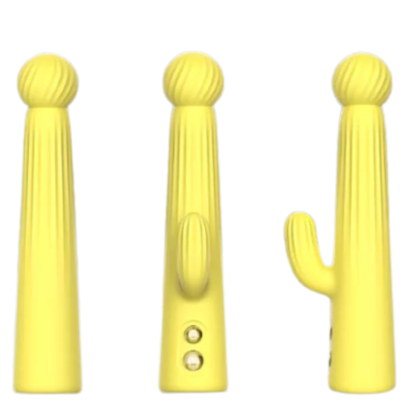 Vibrador Estimulador de Ponto G e Clitóris Amarelo Recarregável Xuanai