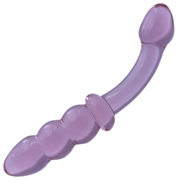 Plug Anal Curvo Feito em Vidro Ponta Com Esferas 18x3 Cm - Image 6