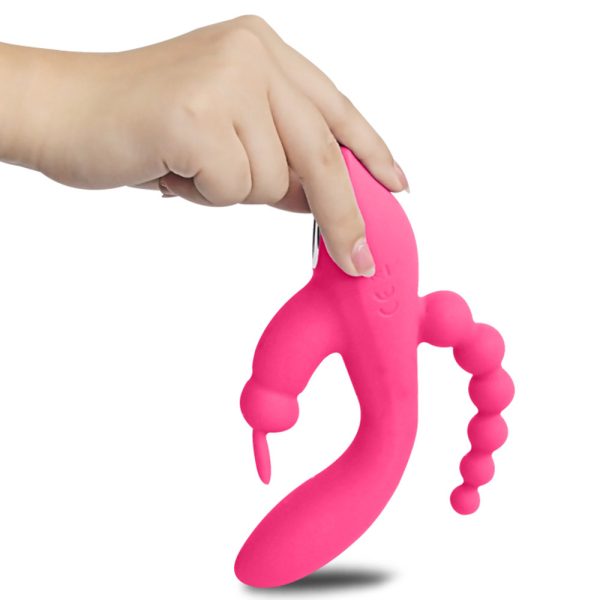 Vibrador Triplo 3 em 1 com 10 Modos de Vibração Recarregavel - Image 2