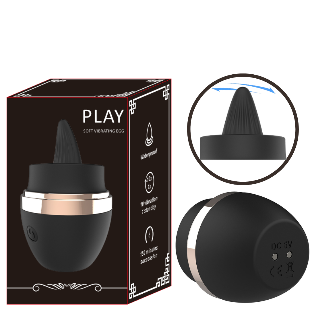 Vibrador Estimulador de Clitóris Egg Silicone Macio Preto 10 Vibrações