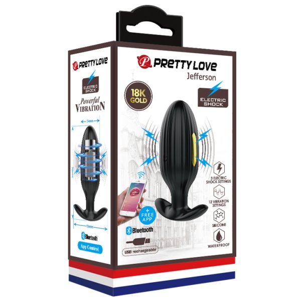 Plug Anal Silicone Jefferson Com Vibrador e Shock Via Aplicativo - Image 9