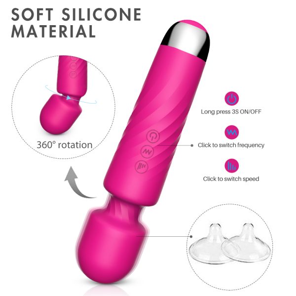 Vibrador E Massageador Hero Varinha Magica em Silicone Macio 7 Vibrações - Image 2