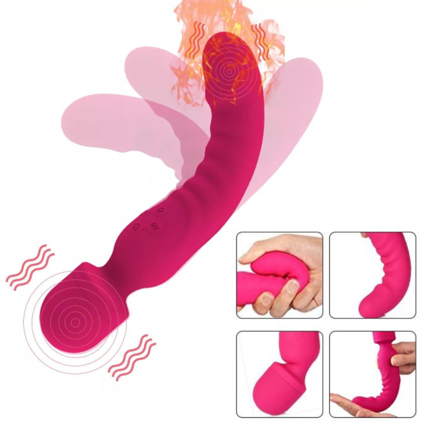 Vibrador Varinha Ponto G Com Aquecimento 10 Vibração - USB