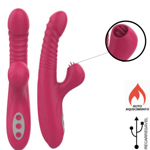 Vibrador Estimulador de Clitóris c/ 17 Vibração Recarregável