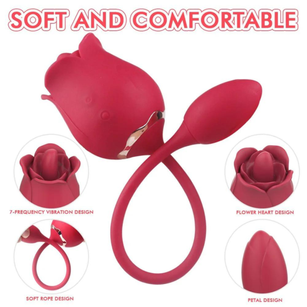 Estimulador e Massageador Formato Rosa Twin Blossoms - Image 4