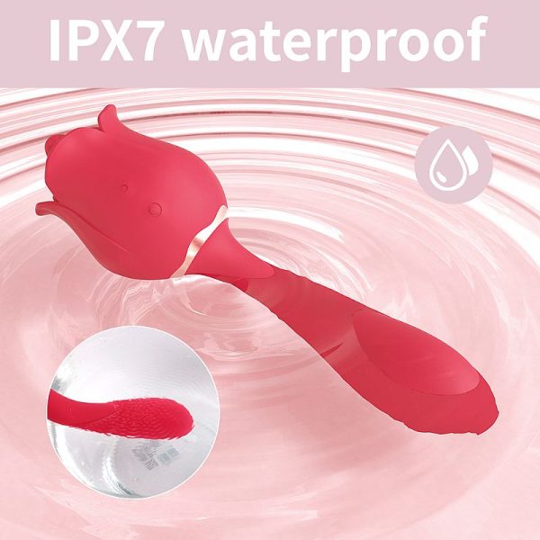 Vibrador de Ponto G com Língua - Formato de Rosa - PRO 2 - Image 6