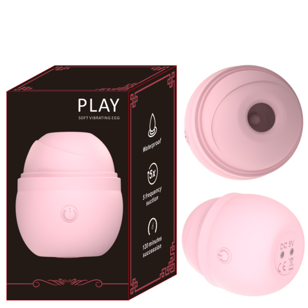Vibrador Estimulador de Clitóris Pulsador Egg Rosa 5 Vibrações