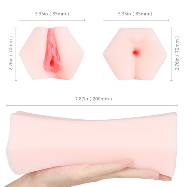 Masturbador Duplo Masculino Vagina e Anus em Silicone Selina - Image 4